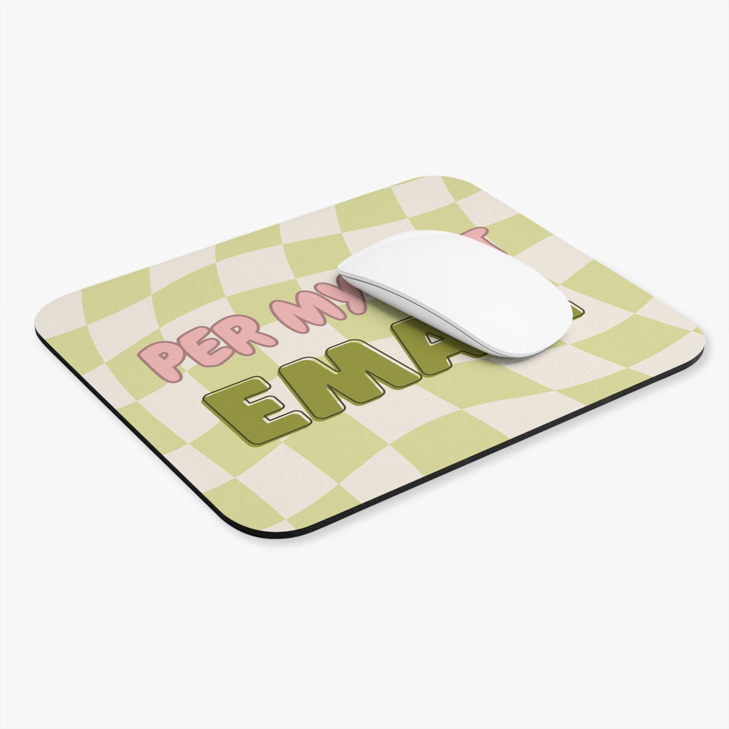 Checkered Mouse Pad - "Per My Last Email" (Matcha)